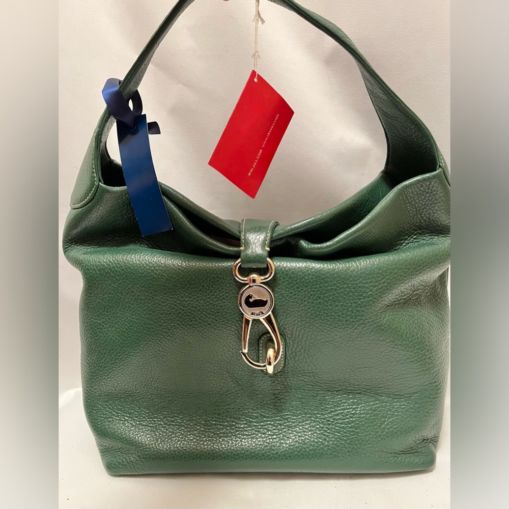 NWT Dooney & Bourke shoulder bag, green, leather, logo lock